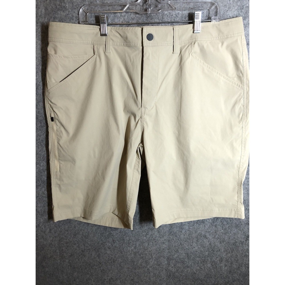 Stio Mens Shorts 38 Tan Utility Cargo Utility Workwear Hiking Camp Fish Coburn